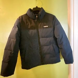 Levi’s Mens Blue and Black Puffer Jacket